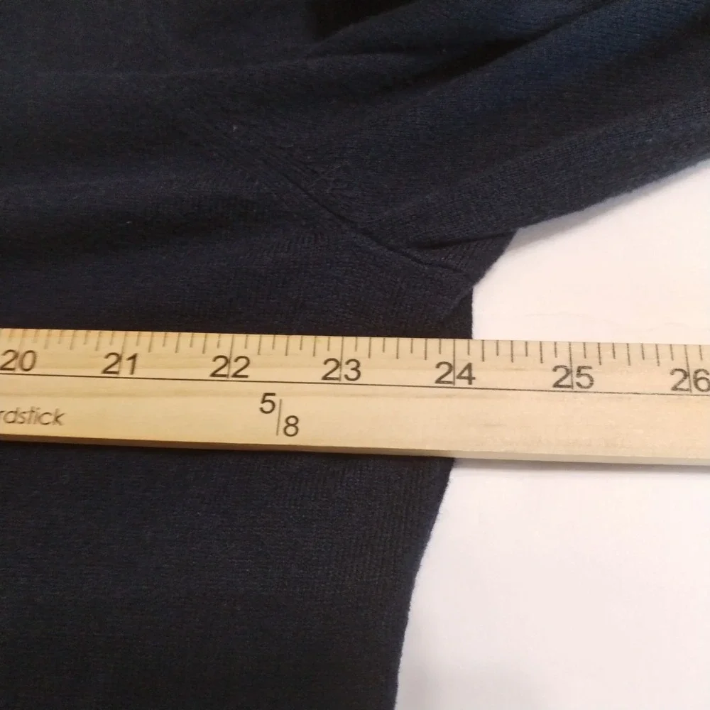 Banana Republic Mens XL Cashmere Pima Cotton 1/4 Zip Pullover Sweater Navy Blue‎